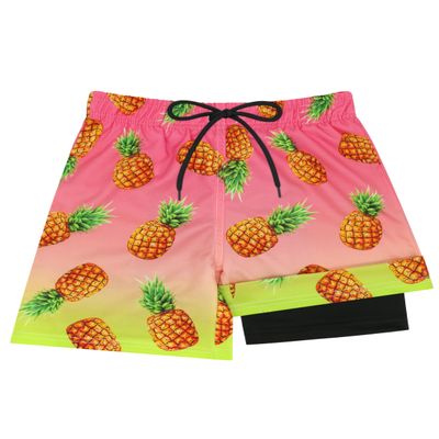 Boys Swim Trunks 6-7 With Compression Liner - Swimsuit Shorts Bathing Suit for Kids