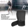 12oz Frosted Black PU Boxing Gloves,Ergonomic Punching Bag Gloves for Training Workout All Around Hand Guard and Support view 2