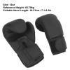 12oz Frosted Black PU Boxing Gloves,Ergonomic Punching Bag Gloves for Training Workout All Around Hand Guard and Support view 4