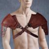 Colaxi Medieval Shoulder Pauldron Shoulder Gothic for Men Women Body Chest Harness Belt Shoulder Cover Cape for Costume Party view 4
