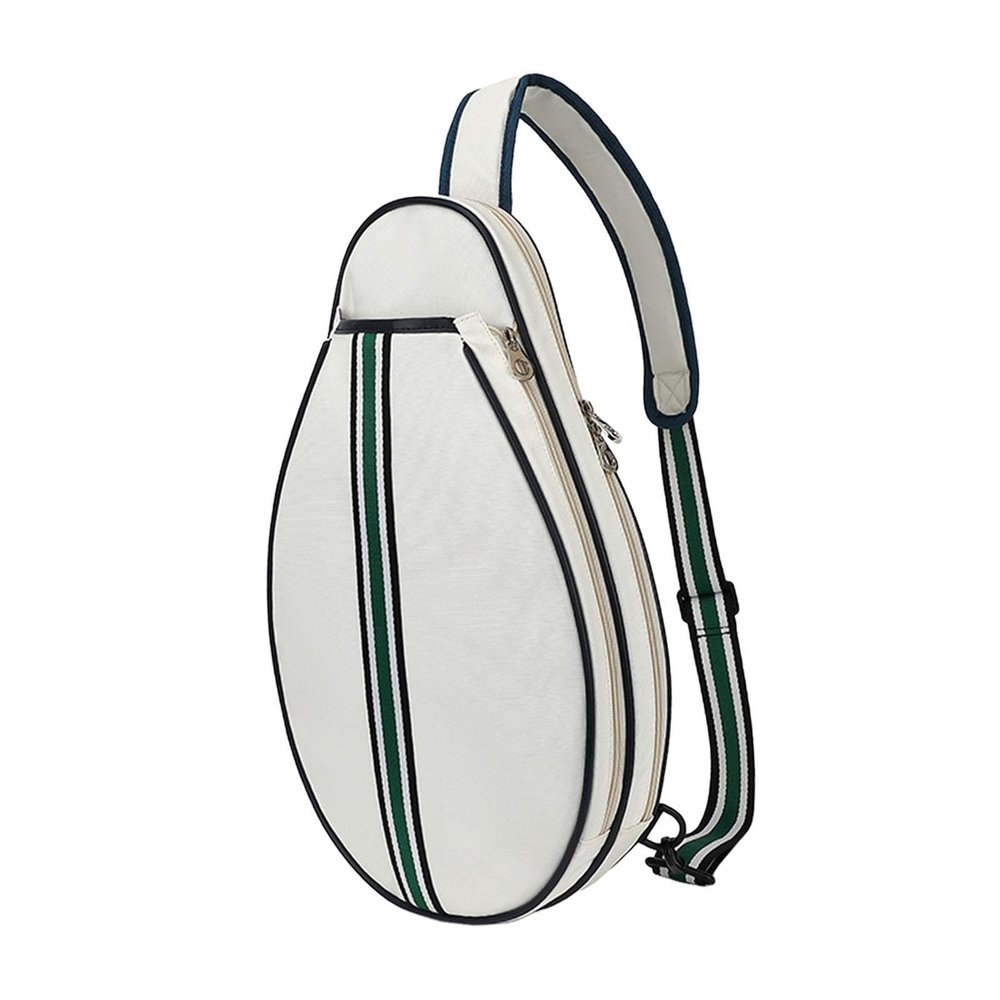 kowaku Tennis Bag Tennis Racket Bag Versatile Lightweight Players Carrying Bag Pickleball Bag Badminton Bag Tennis Crossbody Bag, Beige