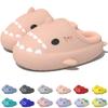 Jfxgjuv Sharklas Polares, Sharky Originales De Invierno, Shark Slides Winter, Winter Warm Cozy Plush Waterproof Non-Slip Cloud Shark Slides Slippers for Men Women (Pink Half,5.5-6 Women/4-4.5 Men) view 1