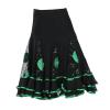 APLVFFZH Ballroom Dance Skirt Dancing Costume Stage Performance for Women, Green, Length 64cm view 1