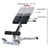 NineFit Basics Back Extension Bench Roman Chair With Height Adjustable Back Extension Bench Ab Bench Leg Strength Trainer Hyperextension Bench Gym Equipment Loads 660lbs view 3