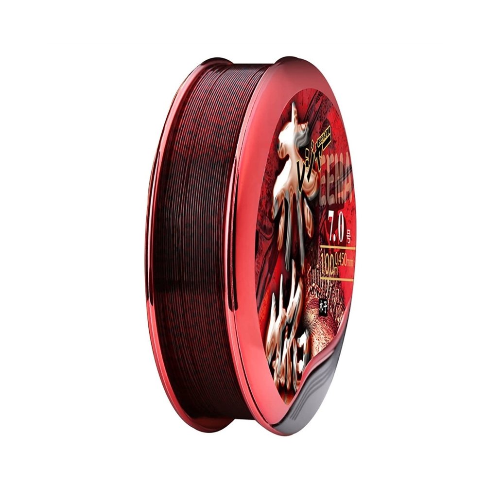 ZCSO Fishing Line Fishing Line 100M Nylon Wear-Resistant Super Toughness Fast Water Cutting Fishing Line Invisible Line Fishing Equipment Fishing Wire (Color : Wine red, Size : 8.0)