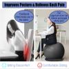 Yoga Ball Chair Balance Ball Chair with Adjustable Band & Stability Base, Home Yoga Chair for Exercise/ Improving Health, Pregnancy Birthing Balls Seat ( Color : Black , Size : Diameter 75cm ( 29 1/2" view 3