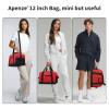 Apenze Small Gym Bag Carry On Bag - 12 in Mini Duffle Bag Lightweight for Overnight TravelRed) view 2