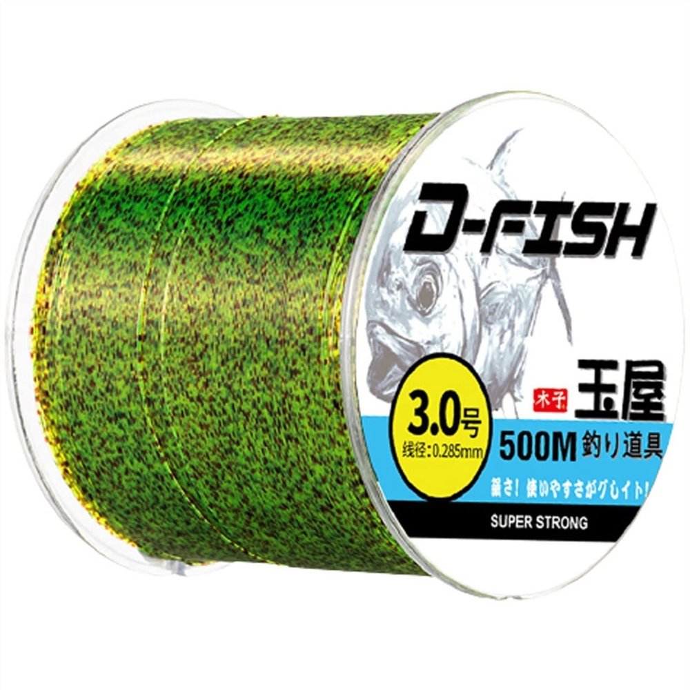 Fishing Line Fishing Line 500M Invisible Line Nylon Super Toughness Soft Compressive Wear-Resistant Fishing Line Fishing Tool Fishing Wire (Color : Green, Size : 3.5)