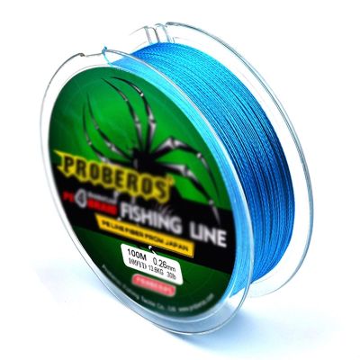 Fishing Line 4 Braid 100M PE Fishing Line Gray/Yellow/Blue/Green/Red 5 Colors Powerful Ocean Boat Rock Beach Lake River Fishing 6-100LB Fishing Wire (Color : E, Size : 2.0-25LB)