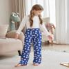 Arshiner Pajama Pants for Girls Long Sleep Plaid Pants Soft Lounge Pj Bottoms with Pockets Blue Christmas Polar Bear 8-9 Years view 2