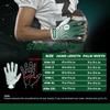 HANDLANDY Youth Football Gloves, Sticky Wide Receiver Gloves for Kids, White and Gold Stretch Fit Football Glove (White and Green, Large) view 2