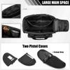 GOBUROS Tactical Gun Range Bag for 2 Handguns and Ammo, Pistol Gun Case with 12X Magazine Slots, Gun Carrying Case with Lockable Zippers and Padded Shoulder Strap, Shooting Range Duffle Bags view 2