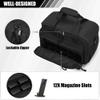 GOBUROS Tactical Gun Range Bag for 2 Handguns and Ammo, Pistol Gun Case with 12X Magazine Slots, Gun Carrying Case with Lockable Zippers and Padded Shoulder Strap, Shooting Range Duffle Bags view 4