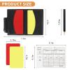 AzReference Soccer Referee Card Set, Red and Yellow Warning Cards with Record Paper, Pencil, Card Storage Wallet, Soccer Referee Kit for Football Matches, Training, Sports Games (2 Pack Cards) view 2