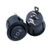 BIK 5PCS KCD1 Round Black 3 Pin SPST 3 Position ON-Off-ON 2 Position ON-Off Rocker Boat Switch 6A 220V 10A 125V view 1