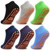 Tphon Boys Non Slip Trampolines Socks with Grips Ankle Socks for Toddler Girls Low Cut Athletic Socks for Sports Games 6 Pairs view 1