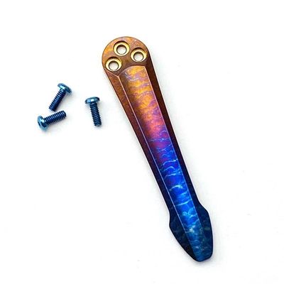 1PC Deep Carry Pocket Clip Fits for Paramilitary 2 C81 C10, Custom Handmade CNC Titanium Back Clip with 3PCS Titanium Screws