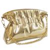 KKXIU Evening Clutch Purses for Women Shiny Metallic Solid Color Crossbody Bag with Chain Strap Elegant Party Wedding Handbag (Gold) view 1
