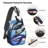VTCTOASY Sling Bag for Women Men Crossbody Bag Small Sling Backpack Orca Killer Whale Chest Bag Hiking Daypack view 3