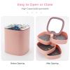 NHYDSPQ Rotate The Jewelry Box, Color Peacock Jewelry Organizer,4-Layer Rotatable Jewelry Accessory Storage Tray with Lid view 3
