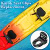 4Pcs Kayak Seat Clips Replacement & 8Pcs Straps,Kayak Seat Clip Parts Fit for Lifetime Emotional,Kayak Seat Belt Clips,Kayak Seat Repair Clip,Kayak Straps Seat Clip with Straps,Kayak Accessories view 3