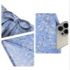 Yincro Women's Flowy Maxi Skirt Summer Pleated High Waisted Casual Long Skirts with Pockets (Blue White Flower, 2XL) view 4