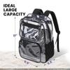 BORMELUN Lightweight Clear Bookbag for School or Stadium Events - Black Transparent Plastic See-Through Backpack Black view 2