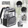 BORMELUN Lightweight Clear Bookbag for School or Stadium Events - Black Transparent Plastic See-Through Backpack Black view 4