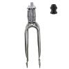 CDHPOWER 26" Fork Double Springer Suspension Fork 1" Threaded & Headset,Cruiser Chopper Bike Dual Spring Classical Fork (Chromed) view 1