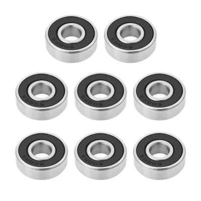 SING F LTD 8 Pcs 608-2RS 22mm Ceramic Skateboard Bearings Stainless Steel Shielded High Speed Wear Resistant for Skate Skateboard Wheel