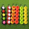Colorful Golf Ball Holder Golf Balls Silicone Pouch Golf Ball Case Portable Golf Ball Carry Bag Easy Attachment to Golf Bag Golf Accessories Gift view 3