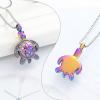 AIWENXI Sea Turtle Cremation Urn Necklace for Ashes Stainless Steel turtle Jewelry Human/Pet Ashes Necklaces Pendant keepsake Memorial Locket for Women Men Gifts view 3