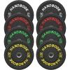 HANDBODE Bumper Plates High-Bounce Olympic Weight Plates, Colored crumb rubber plate for Weight Lifting and Strength Training 170LB view 1