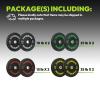 HANDBODE Bumper Plates High-Bounce Olympic Weight Plates, Colored crumb rubber plate for Weight Lifting and Strength Training 170LB view 2