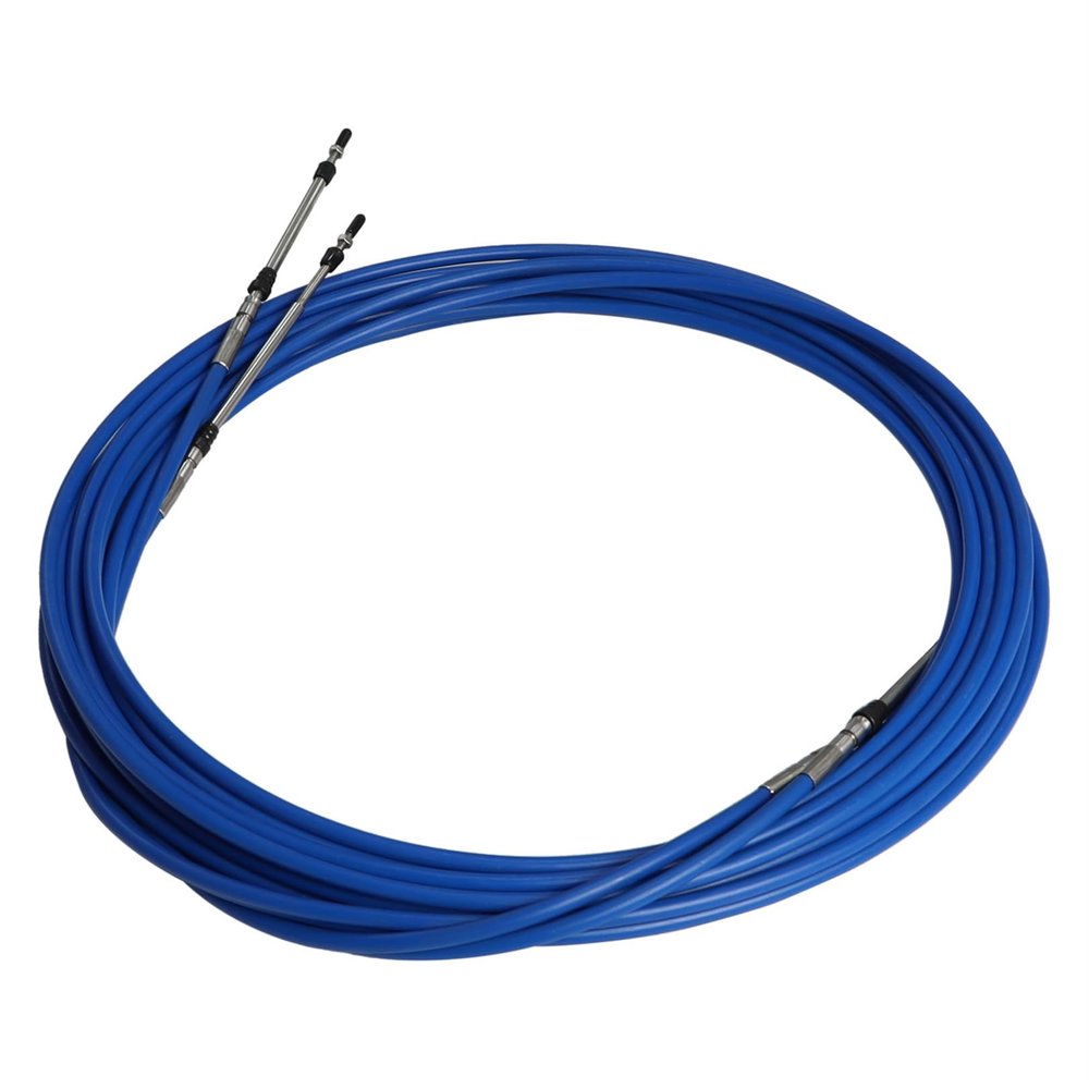 Nakkaa Marine 3300/33C Throttle Shift Control Cable Compatible with Outboard Engine Boat Motor Steering System Blue 8FT 15FT 18FT 24FT 30FT (30ft,2pcs)