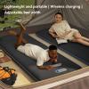 Self Inflating Sleeping Pad for Camping Wireless Core Flash Charging 4.7'' Thick Ultralight Inflatable Sleeping Mat Built-in Air Pillow Portable Inflatable Camping Mattress Pad for Hiking , Triple view 3