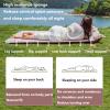 Walkervo Self Inflating Sleeping Pad for Camping Waterproof Inflatable Camping Mat Built-in Air Pillow Lightweight Inflatable Camping Mattress Pad for Car Camping Backpacking Hiking Camping Mat,Beige view 2