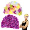 CORHAD 2pcs Floral Swim Caps for Women Elastic Bathing Hats with Flower Petals for Hair Breathable Stylish Design for Reducing Drag and Hair view 1