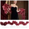 Vijiv Flapper Boa Costume - 6.3ft Gatsby Organza Boas Wedding Shawl Wraps 1920s Accessories for Women Evening Dresses Bridal view 2