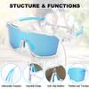 FEISEDY Sports Cycling Sunglasses for Men Women, UV400 Protection Baseball Running Fishing Biking B0168 view 3