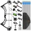 Compound Bow Kit for Adults with All Accessory,Hunting Compound Bow,19"-30" Draw Length,30-70Lbs Draw Weight,IBO 320fps for Hunting Target Practice (Black) view 1