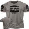 Bulking Season Weightlifting T-Shirt, Gym Inspiration Mens Workout Shirt (XL, Bulking Season Warm Grey Branded) view 1