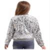 Jelory Kids Girls Sparkly Sequin Baseball Jacket Coat Long Sleeve Zip Up Outerwear Dancing Party Bomber Jackets Silver 6 Years view 4