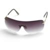 mincl Futuristic Rimless Y2K Sunglasses for Women Men Fashion Wrap Around Frame Trendy Shield Frameless Square Sunglasses (gray) view 1