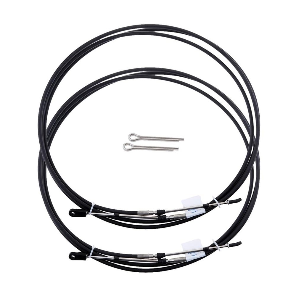 NyZyL 2pcs 15ft Universal Outboard Throttle Cable for Outboards Stainless Steel Throttle Cable for Marine Boat Motor Cable