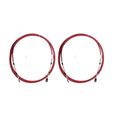 NyZyL 2pcs Universal Marine Throttle Control Cable for Boat Motor Outboard Engine Control Lever - 8 Foot 2.4 Meter (Red)