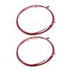 NyZyL 2pcs Universal Marine Throttle Control Cable for Boat Motor Outboard Engine Control Lever - 8 Foot 2.4 Meter (Red) view 2