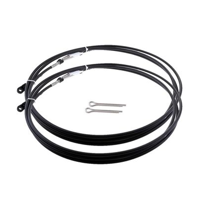 NyZyL 2pcs 13ft Universal Throttle Cable for Outboard Marine Boat Motor Control Stainless Steel Throttle Shift Control Cable