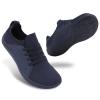 relxfeet Men's Barefoot Shoes Minimalist Cross-Trainer Wide Toe Walking Shoes Zero Drop Sole Lightweight Trail Running Sneakers for Fitness Jogging Wrestling Hiking Navy Blue 15 view 1