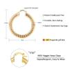 18K Gold Plated Hoop Earrings for women Trendy Twisted Huggie Hoops Earrings Lightweight Large Chunky Earrings 925 Sterling Silver Boho Jewelry for Teen Gift (style 5) view 3
